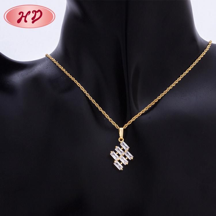 Fashion 18K Gold Plated AAA Cubic Zirconia Costume Imitation Charm Jewelry Sets