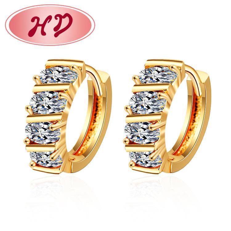 2020 New Design Fashion Women′s Jewelry 18K Gold Plated Hoop Earrings