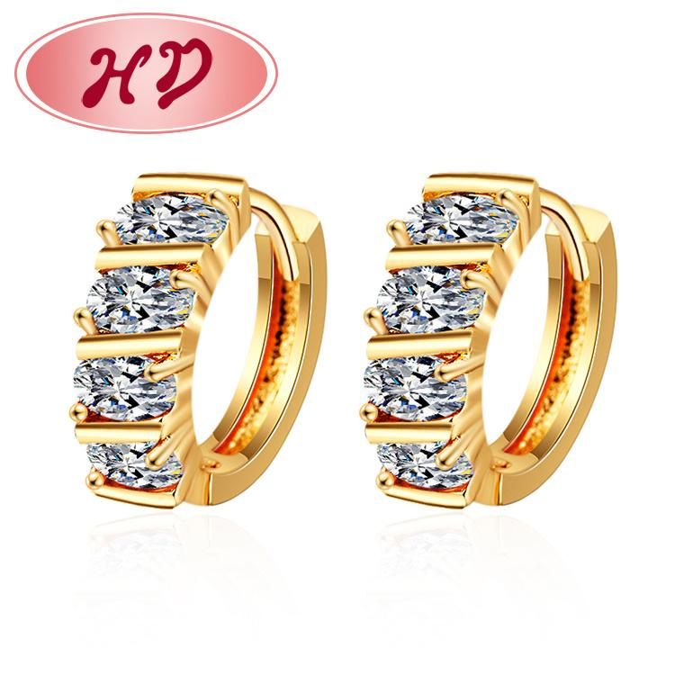 2020 New Design Fashion Women′s Jewelry 18K Gold Plated Hoop Earrings
