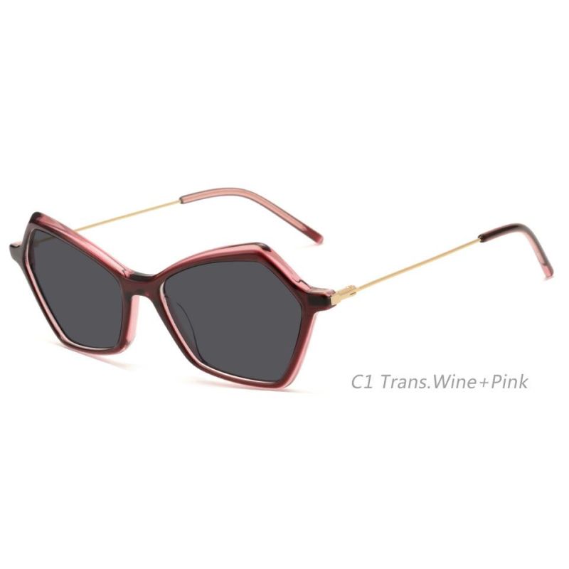 2022 Women Sunglasses Irregular Frames Tac Polarized Eyewear Vintage Design Shen Zhen Manufacturer