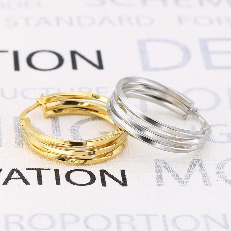 Manufacturer Non Tarnish Gold Fashion Jewelry Custom High Quality None Fade 18K Gold Plated Stainless Steel Earring Fashion Jewelry 2022