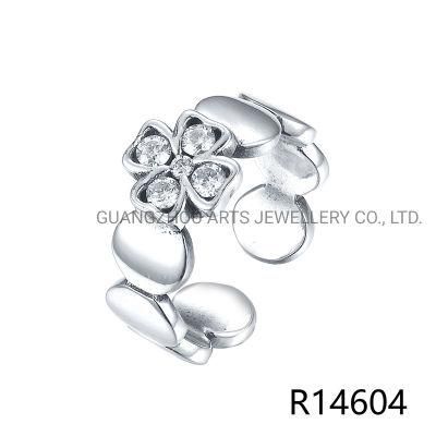 Fashion Jewelry Four Leaves Clover Ring 925 Sterling Silver Jewelry