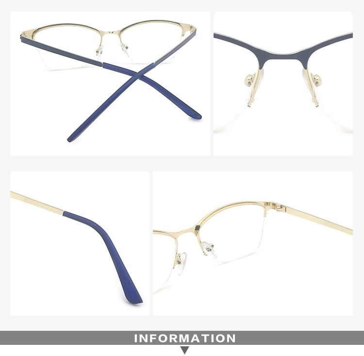 Custom Brand Metal Eyewear Frames Glasses Optical Glasses Frame with Spring Hinge
