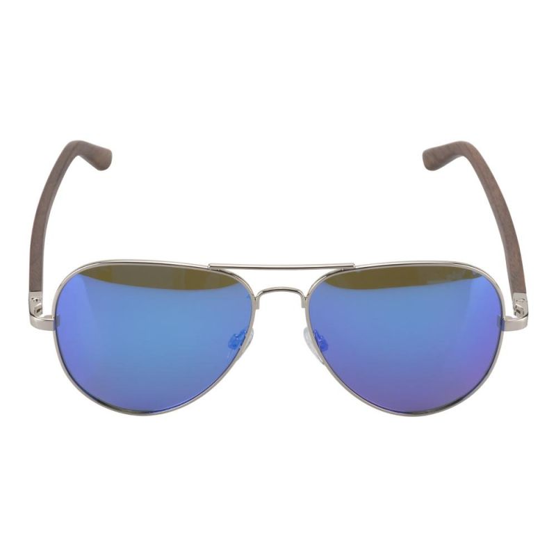 Handmade Polaroid Wooden Sunglasses with Metal Polarized Sunglasses
