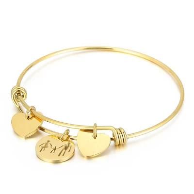 Manufacturer Custom 18K Gold Plated Stainless Steel Jewelry Wholesale Fashion Jewelry Bracelet Stainless Steel