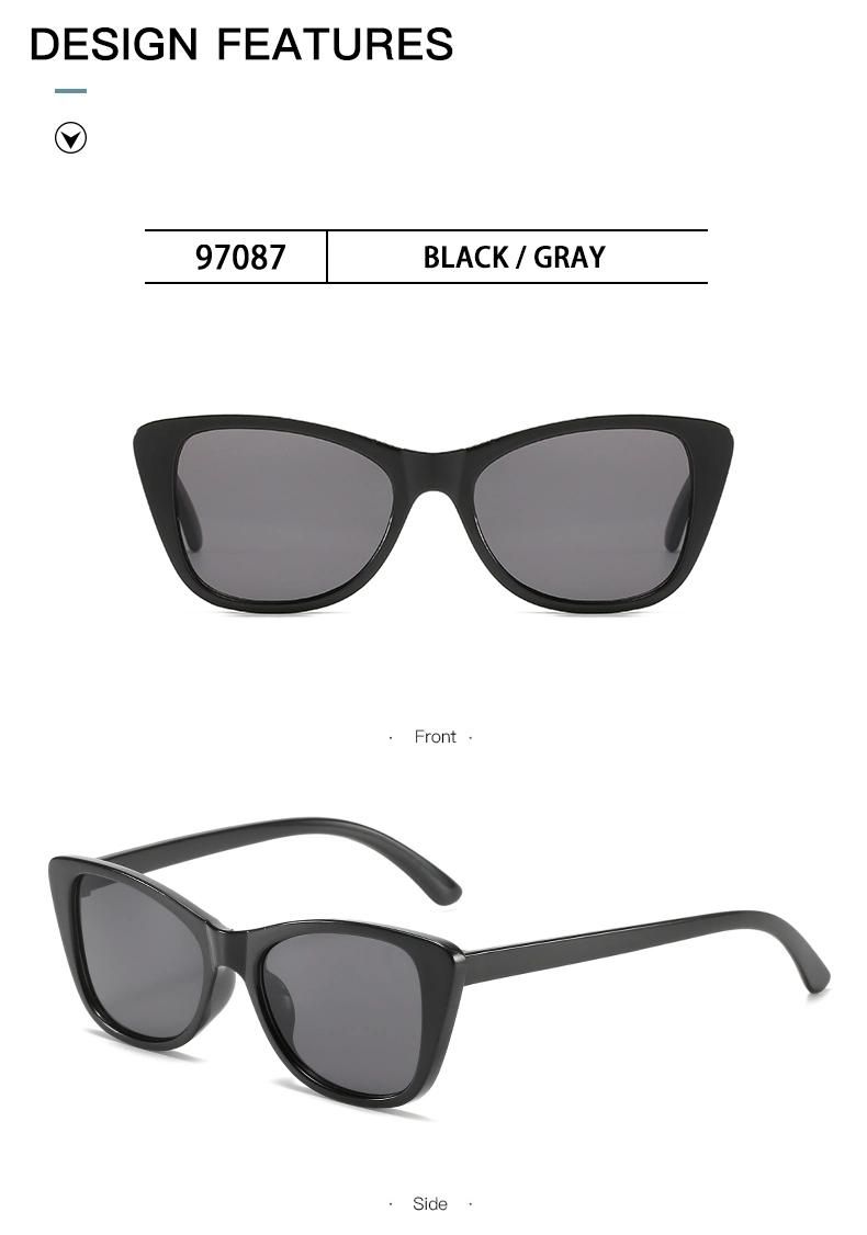 Sunglasses Retro Cat Eye PC Frame Sunglasses Jelly Color Trend Sunglasses Female Cross-Border Ins Net Red Glasses