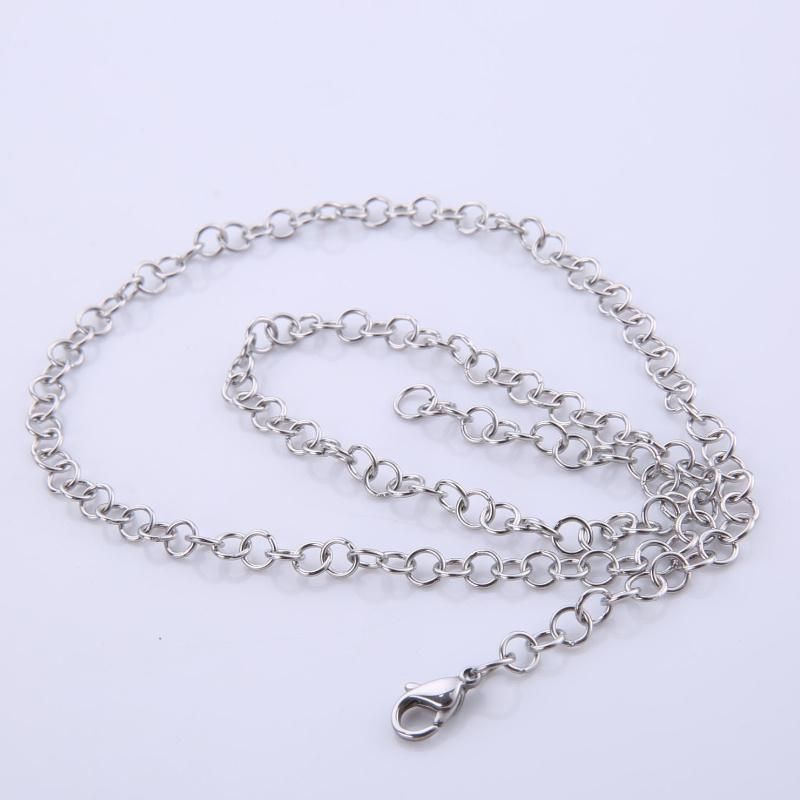 Wholesale Round-Shaped Circle Fashion Jewelry for Making Necklace Accessories Meter Stainless Steel Chain
