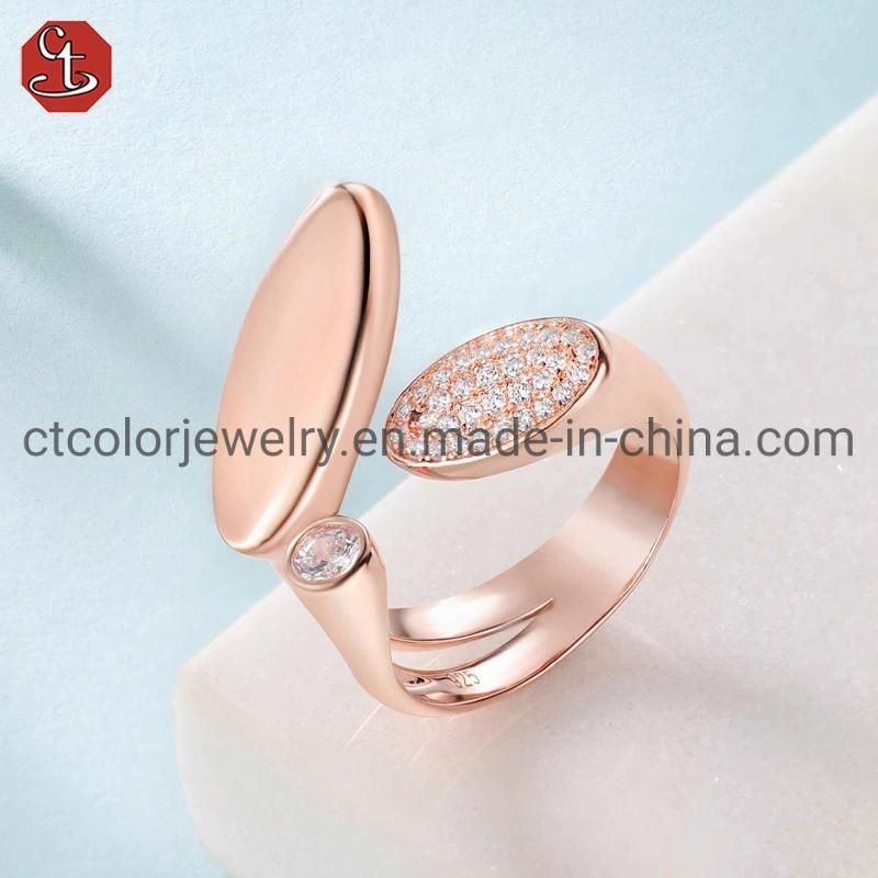 Wholesale Fashion Jewellery 925 Silver and Brass Adjustable Ring Fashion Jewelry