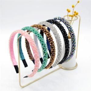 Wholesale Fashion Colourful Glitter Crystal Rhinestone Headband Women Bright Colours Hair Hoop