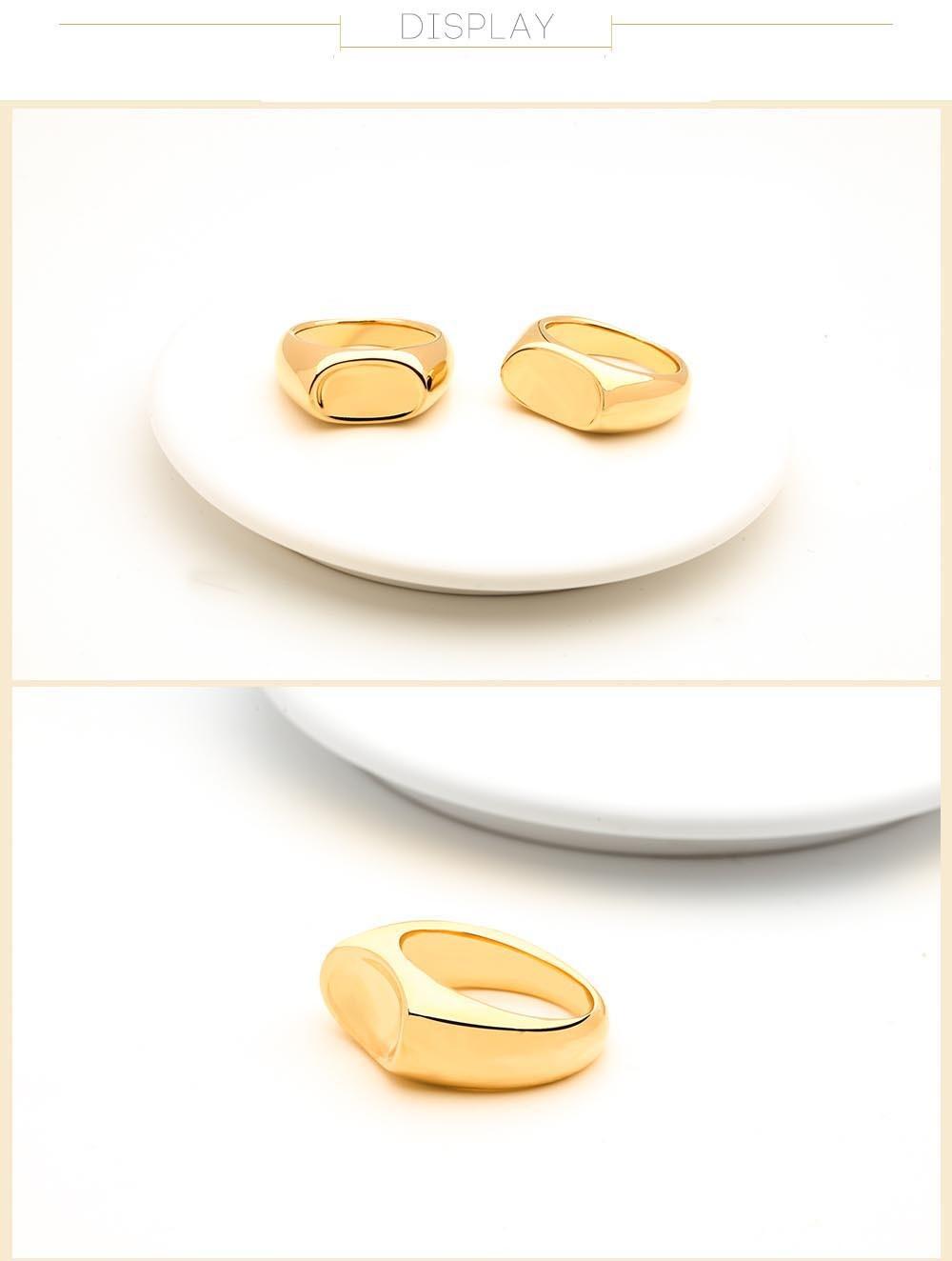 Simple Design 18K Gold Jewelry Brass Dummy Wedding Rings