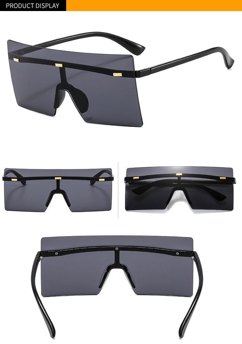 2020 Big Frame Square Women Fashion One-Piece Sunglasses