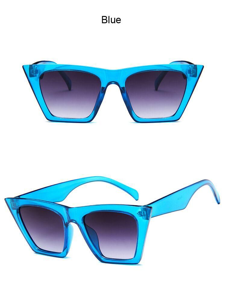 Oversized Square Cateye Polarized Sunglasses