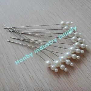 High Quality Popular Candy Cream Plastic Triple Pearl Head Pin