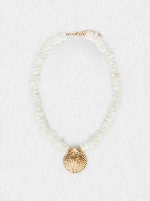 Fancy Lady Jewelry Short Conch Pendant Choker Necklace with Shell