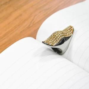 Fashion Stainless Steel Crystal Ring (RZ6048)