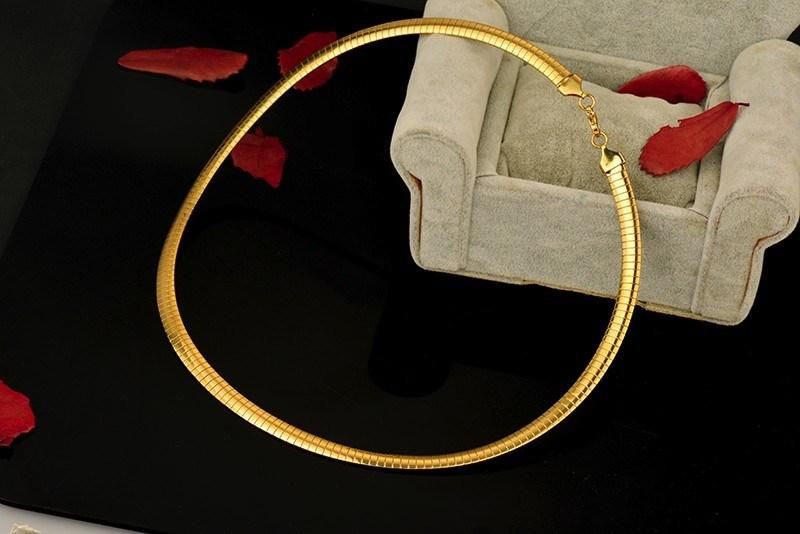 Gold/Silver Stainless Steel Snake Chain Choker Necklace for Women