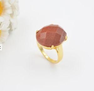 Fashion Women Simple Gold Ring Designs Ring Big Stone Steel Ring Designs