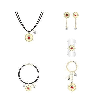 Factory Produce Golden Smiley Chrysanthemum Jewelry Set