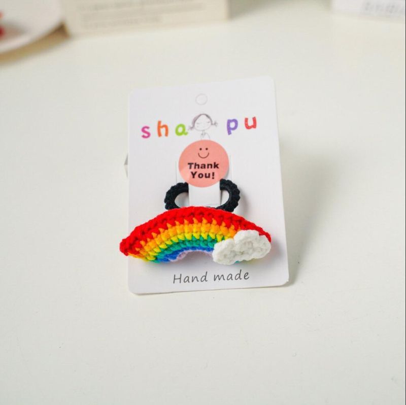 Rinbow Flower Crochet Hair Clips Ym220