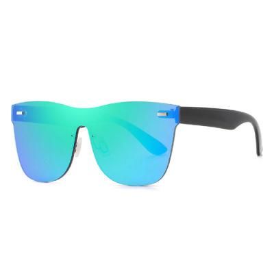 Siamese Piece Colorful Men Fashion Frameless Sunglasses One Big Frame Candy Color Sunglasses Female