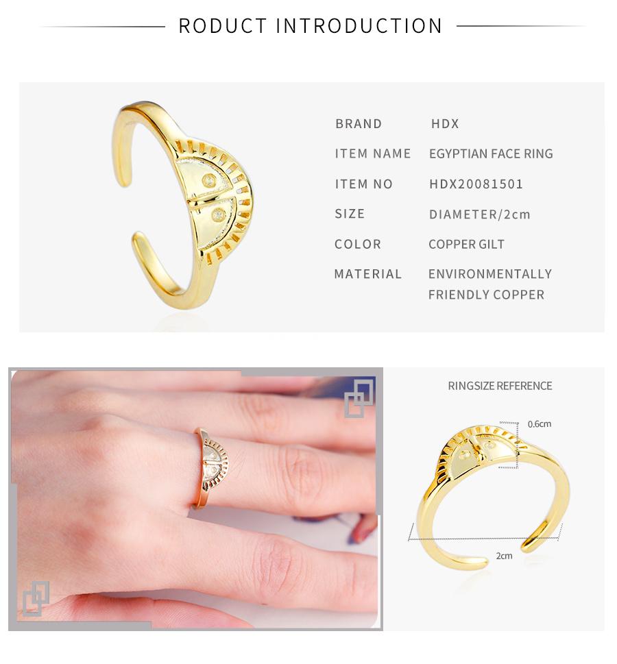 Foreign Trade Hot-Selling Jewelry, Instagram Retro Ancient Egyptian Face Ring