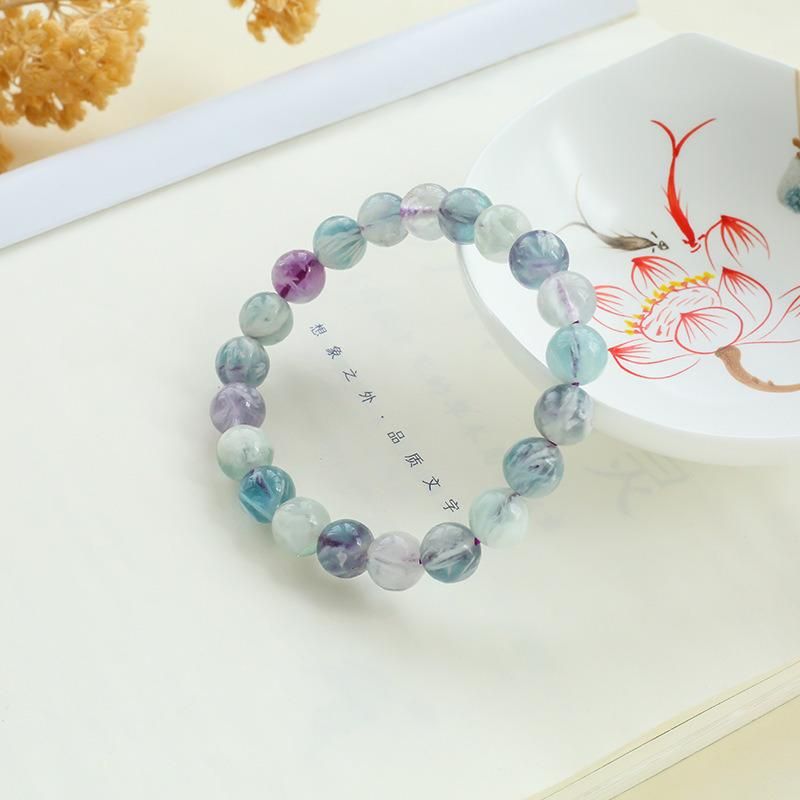 Fashion Jewelry Natural Crystal Green Fluorite Strand