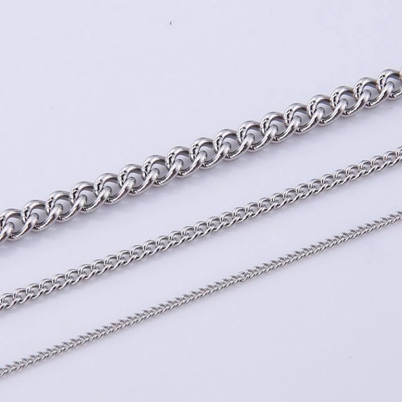 Hip Hop Eco-Friendly Hot Selling Nickel Free Cuban Chain Stainless Steel Necklace for Jewelry Design