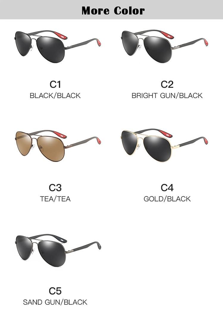 New Custom Logo Stock Fashion Brand Designer Polarized Men Sunglasses