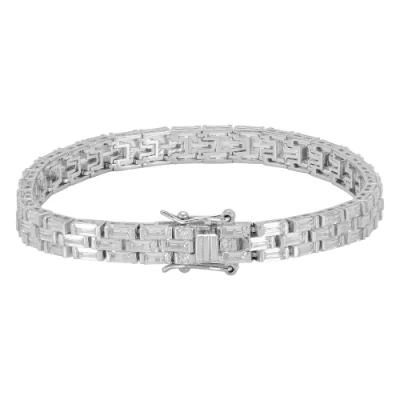 Chica Wholesale Fashion Jewelry White CZ Watch Band Women and Mens Tennis Bracelet