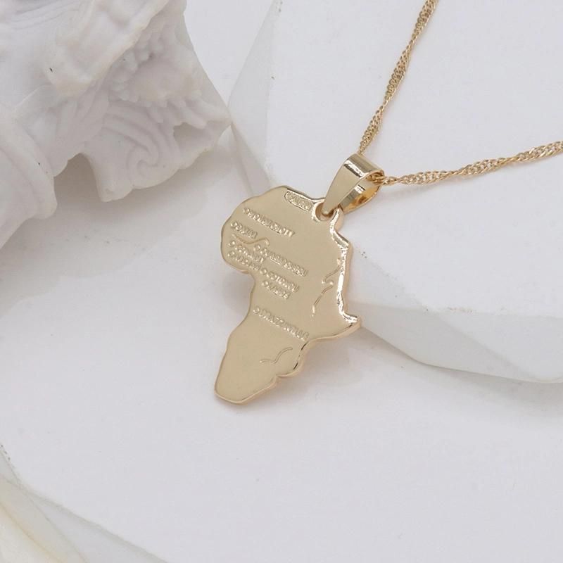 Wholesale High Quality Map Pendant Fashion Jewelry Necklace