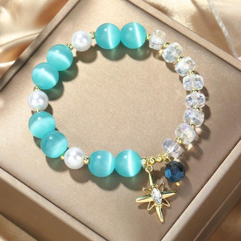 Women Jewelry Natural Stone Beads Crystal Bracelet