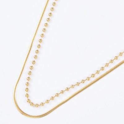 Wholesale Latest Stainless Steel Fashion Imitation Jewelry Accessories Layering Chain Necklace for Lady Jewel Making