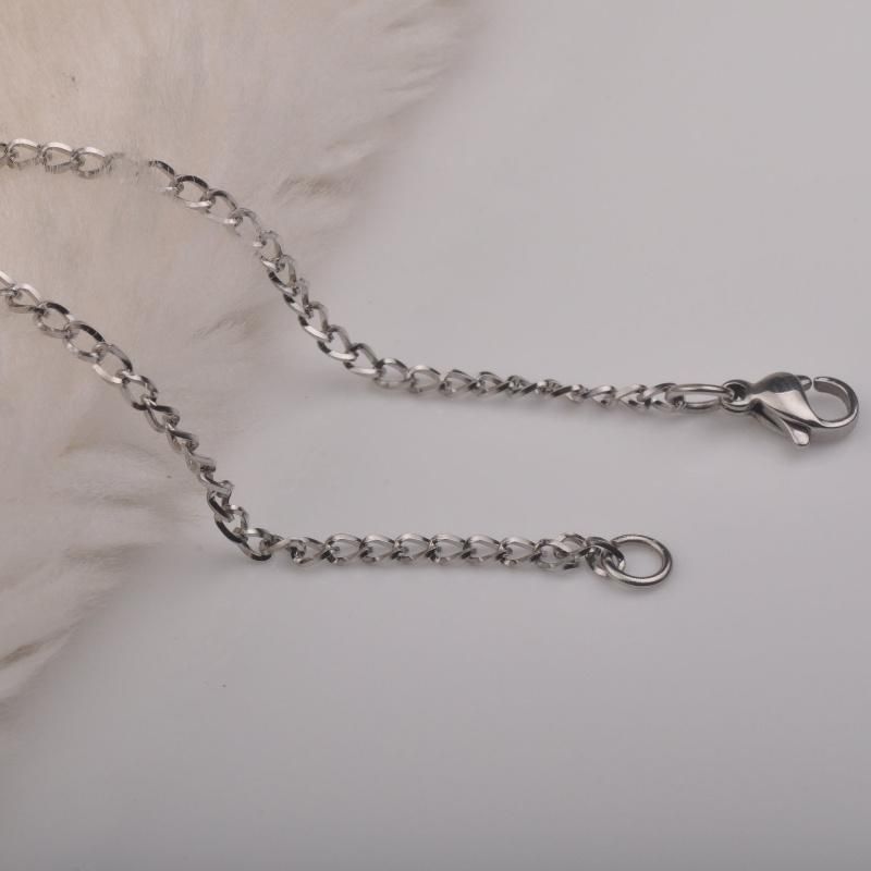 Stainless Steel Jewelry Necklace Square Line Cuban Chain