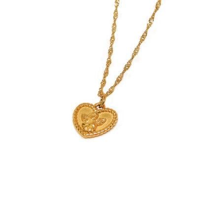 Manufacturer Custom PVD Plated Jewelry High Quality Stainless Steel Heart Necklace 14K 18K Gold Jewellery Chains for Jewelry