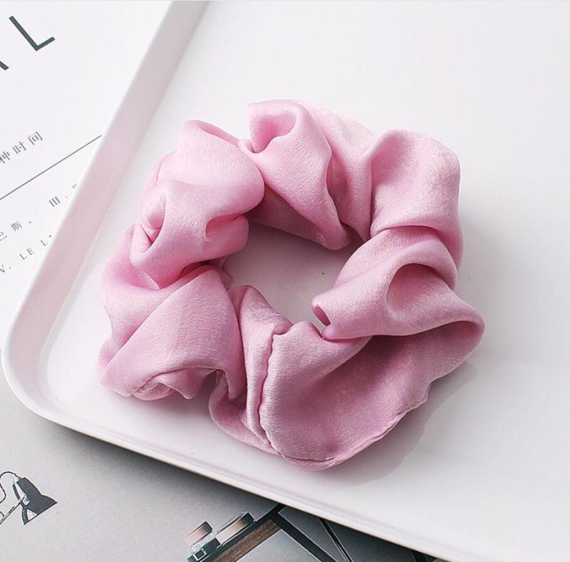 Amazon Hot Selling Satin Hair Scrunchies Hair Band for Girls