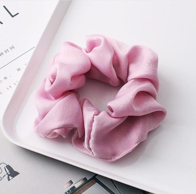 Amazon Hot Selling Satin Hair Scrunchies Hair Band for Girls