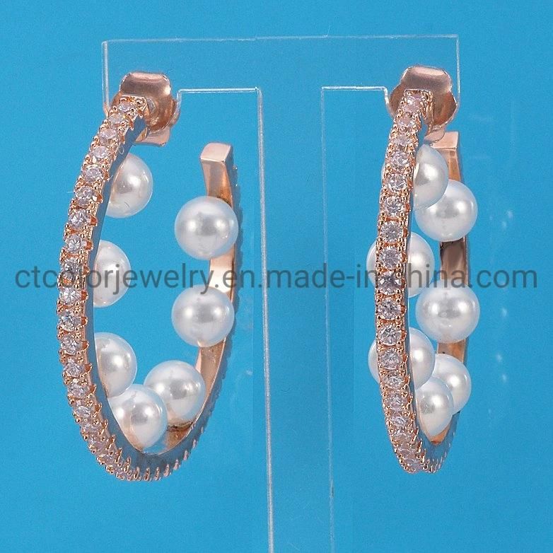 Fashion Jewelry Earring Rainbow Pave CZ Earrings Dainty Hoop Huggie Jewelry 925 Silver Earrings