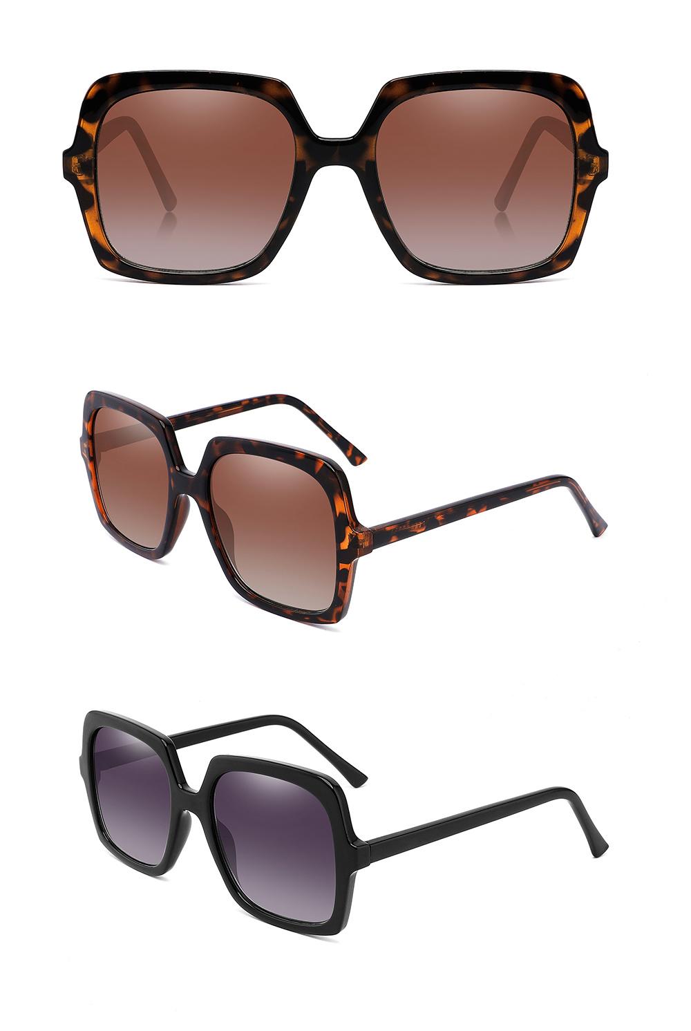 Sun Glasses Custom Own Logo Women′s Oversized Frame Fashion Square Sunglasses