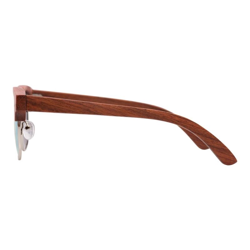 Wholesale UV400 Resistance Wood Frame Sunglasses