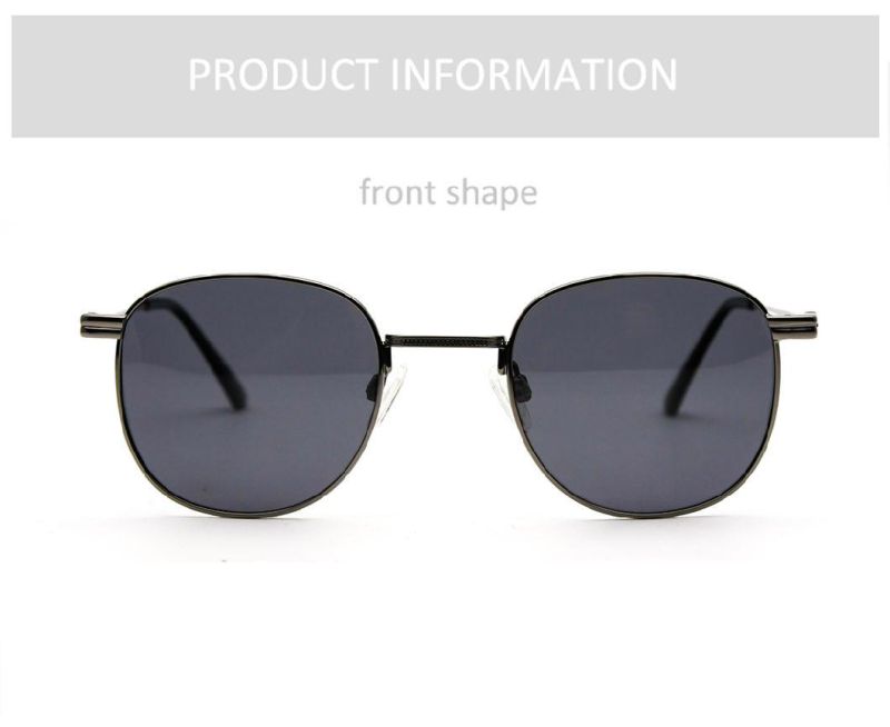 2022 Trendy Simple Design Metal Frame Shades Polarized Fashion Sunglasses