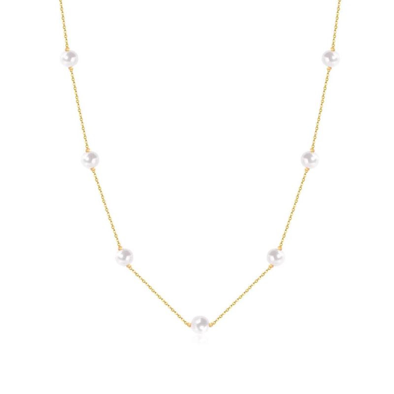 Temperament Is Versatile and Scattered Pearl Pendant Necklace Jewelry