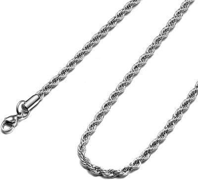 2-10mm Twist Rope Chain Necklace Stainless Steel Necklace 16-38 Inches Men Women Jewellery