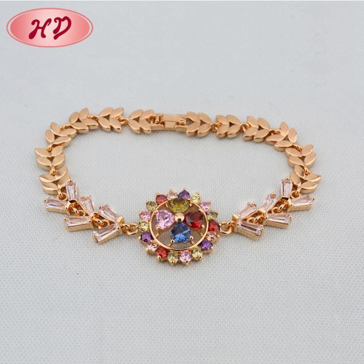 Fashion Jewelry 18K Gold Rhodium Bangle Bracelet for Lady