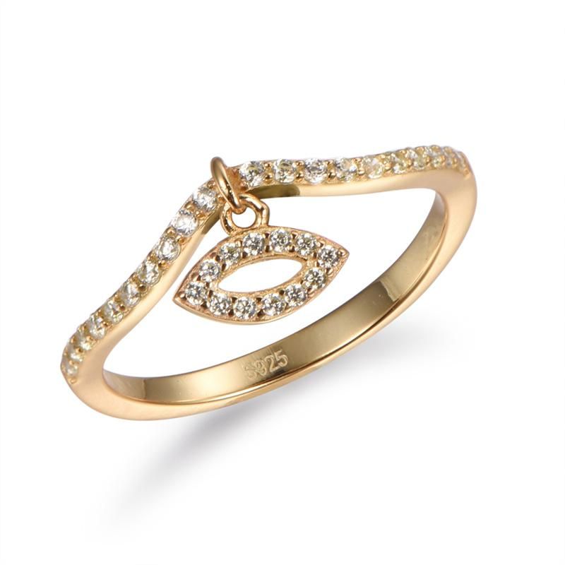 Hot Sale 925 Sterling Silver with CZ Charm Ring Jewellery
