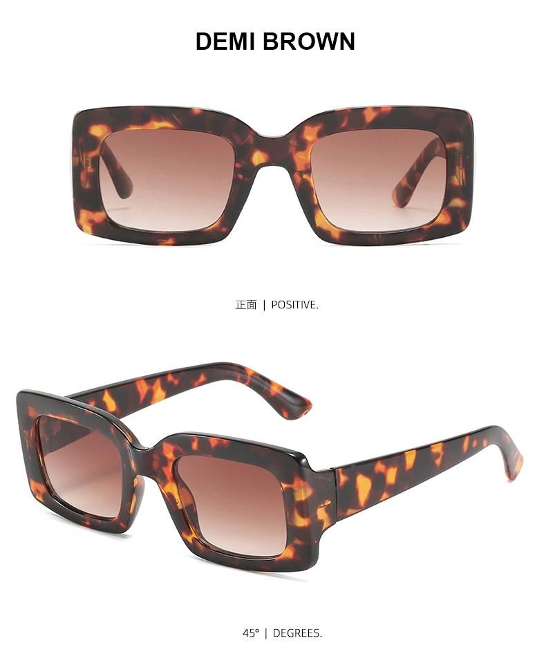 2022 Amazon Discount Ready to Ship OEM Logo Small Vintage UV400 Tortoise Shell Retro Square Sunglasses