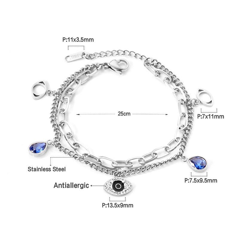 Double Layer Splicing Demon Eye Design Bracelet Jewelry