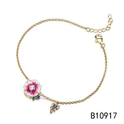 2022 Brand New Solid 925 Silver Sterling Enamel Bracelet