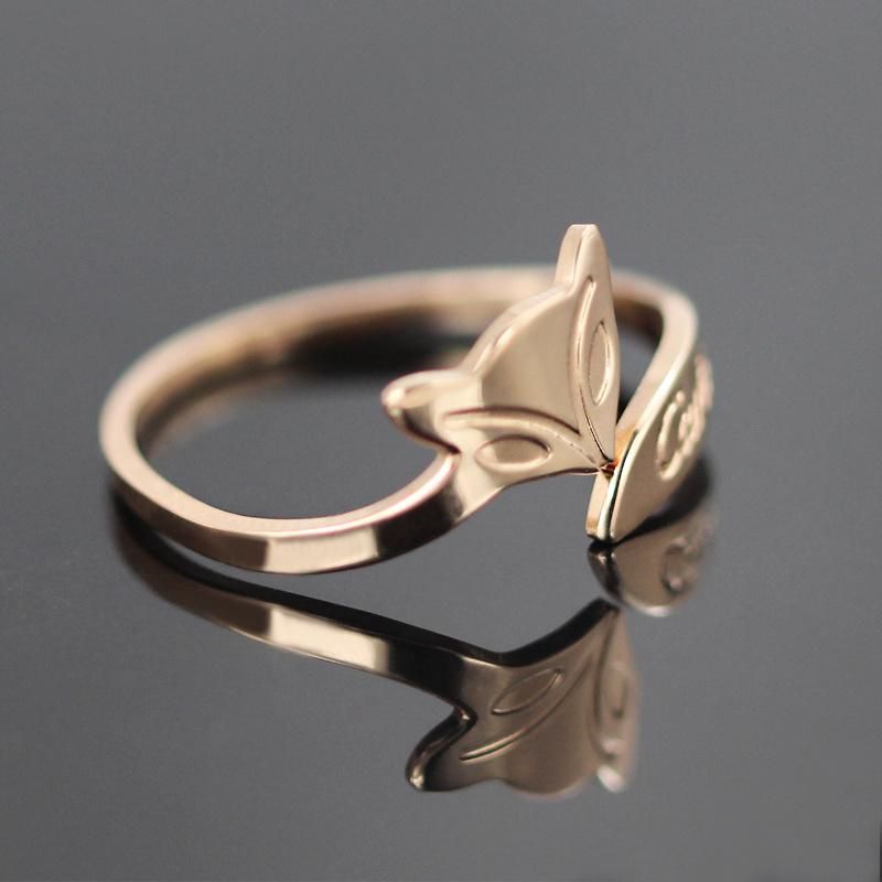 Korean Fashion Hot Selling Gold/ Silver Plate Fox Ring for Lovers