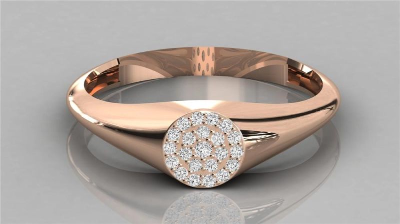Elegant 925 Sterling Silver with White CZ Engament Ring