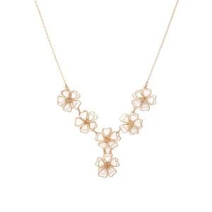 High Quality New Design Fashion Jewelry Flower Stackable Pendant Necklace
